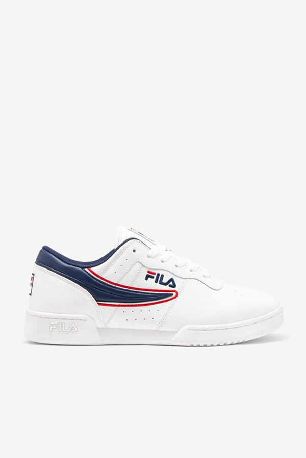 Fila Original Offset Men's Sneakers - White/Navy/Red,NZ 706-72501